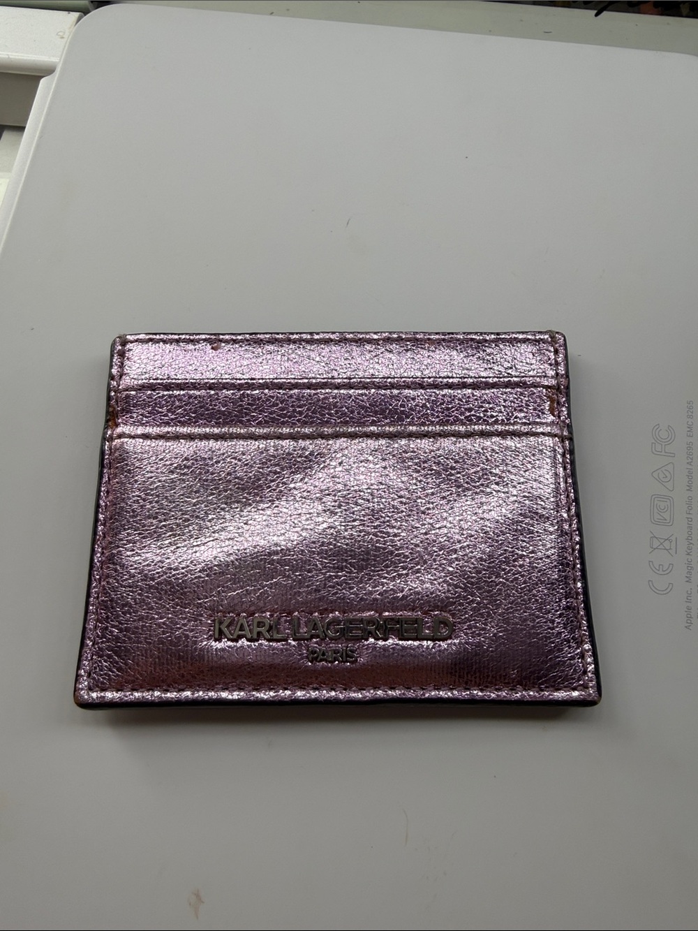 Karl Lagerfeld Metallic Lilac Card Holder